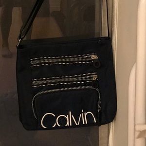 Navy Blue Calvin Clein Cross Body Bag